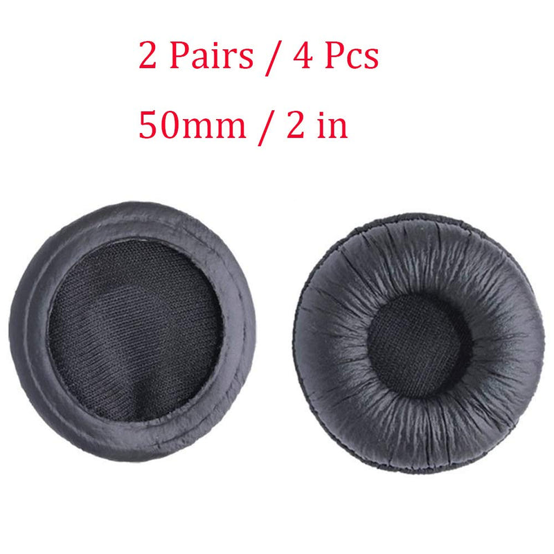 Bingle Ear Cushions Leatherette Spare Replacement for Plantronics Supra Plus Encore and Most Standard Size Office Telephone Headsets H251 H251N H261 H261N H351 H351N H361 H361N (4 Pack)(BEC-LTH4)