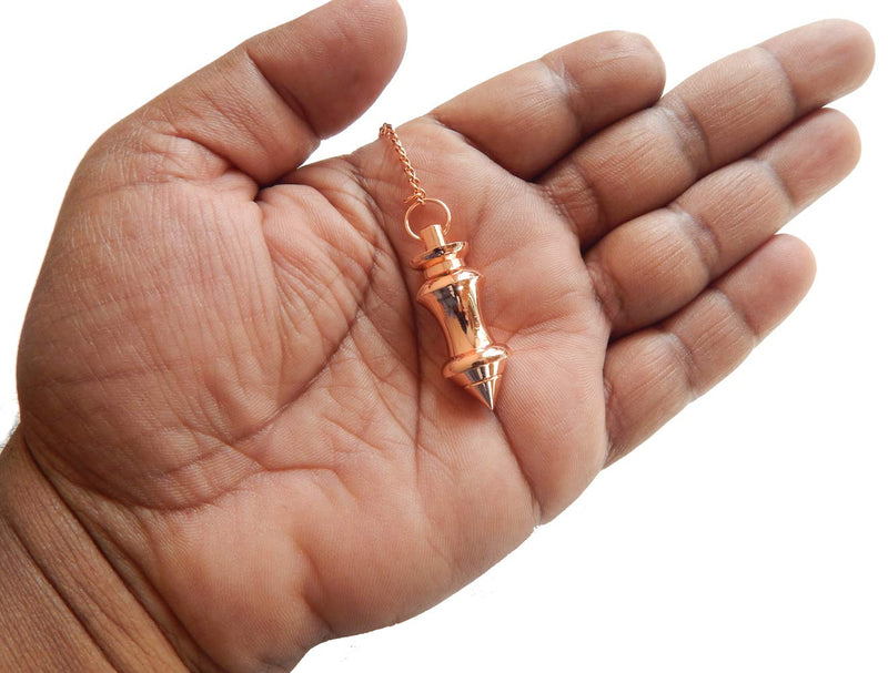 Copper Metal Cone Point Healing Dowsing Reiki Divination Meditation Fortune Pendulum.
