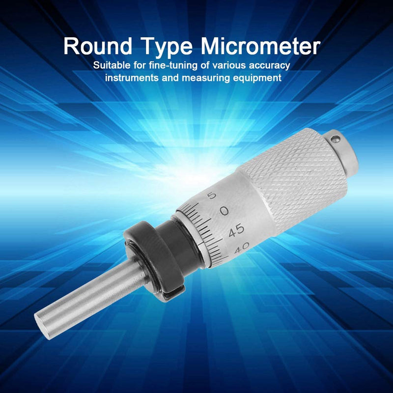 0-13mm Micrometer Head Metal Micrometer Inner Diameter Measuring Tool for Fine Tuning Various Accuracy Instruments (Flat Head with Nut) Flat Head with Nut