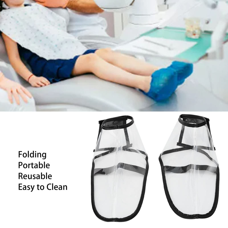 Hairdressing Shoe Covers, Foldable, Reusable, Dustproof, Salon Hairdressing Shoe Covers, Transparent Shoe Covers to Protect Your Shoes, 1 Pair(L) L
