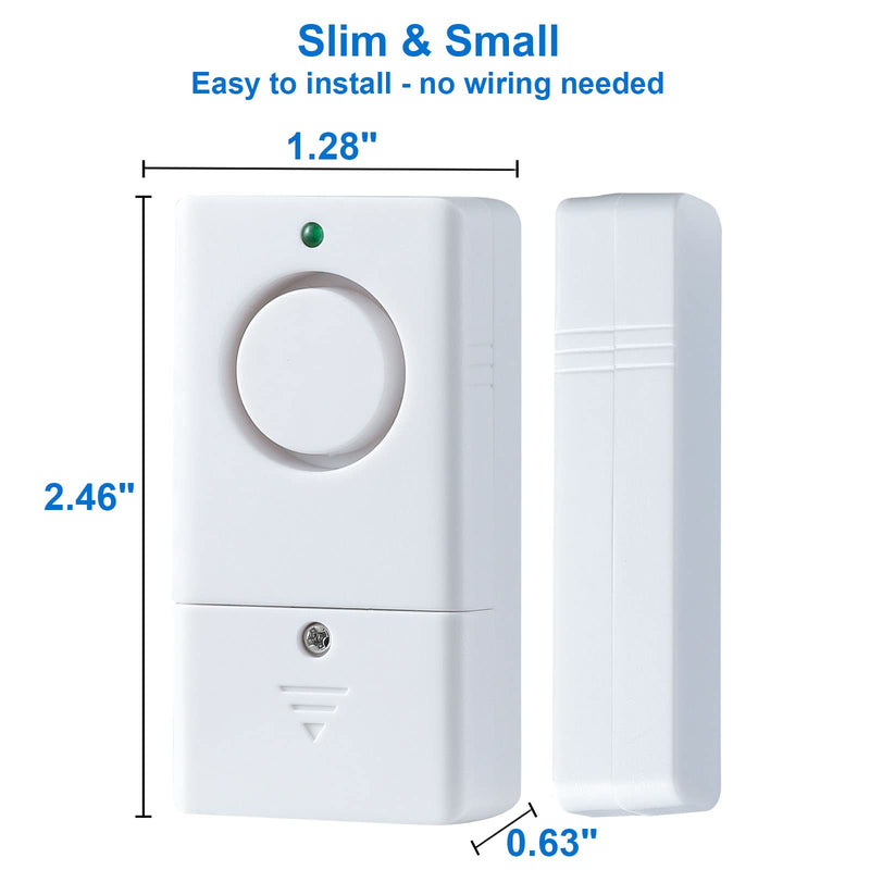 Window Door Alarm, Wireless Personal Home Kids Security Alarms with Chime for House, RV, Office, Business Safe (6Pack)