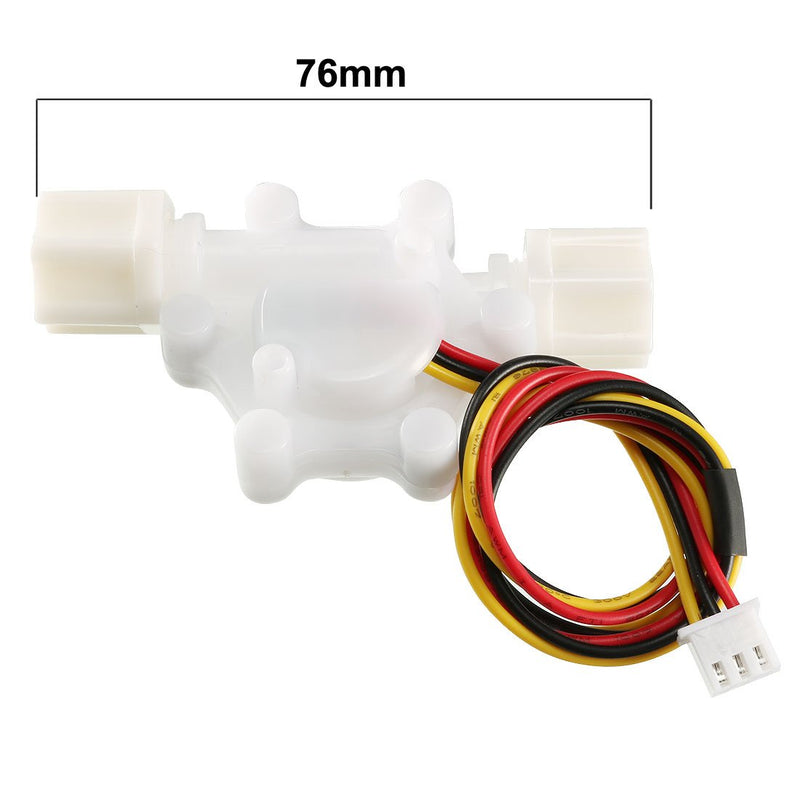 uxcell 1/4" Hall Effect Water Flow Sensor Switch Flowmeter Fluid Counter DC5V 0.15-1.5L/Min SEN-HZ06W