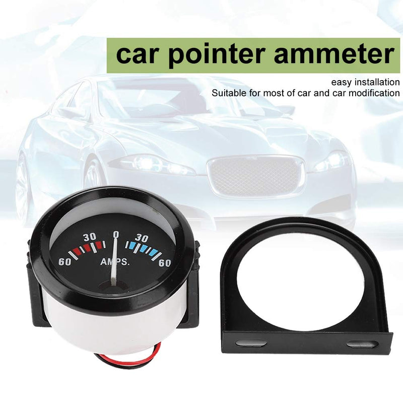 Color LED Digital Display Voltmeter,2 inch 52mm ABS Car Ammeter Voltmeter 60-0-60A AMP Gauge Meter DC 12V for Modificaton