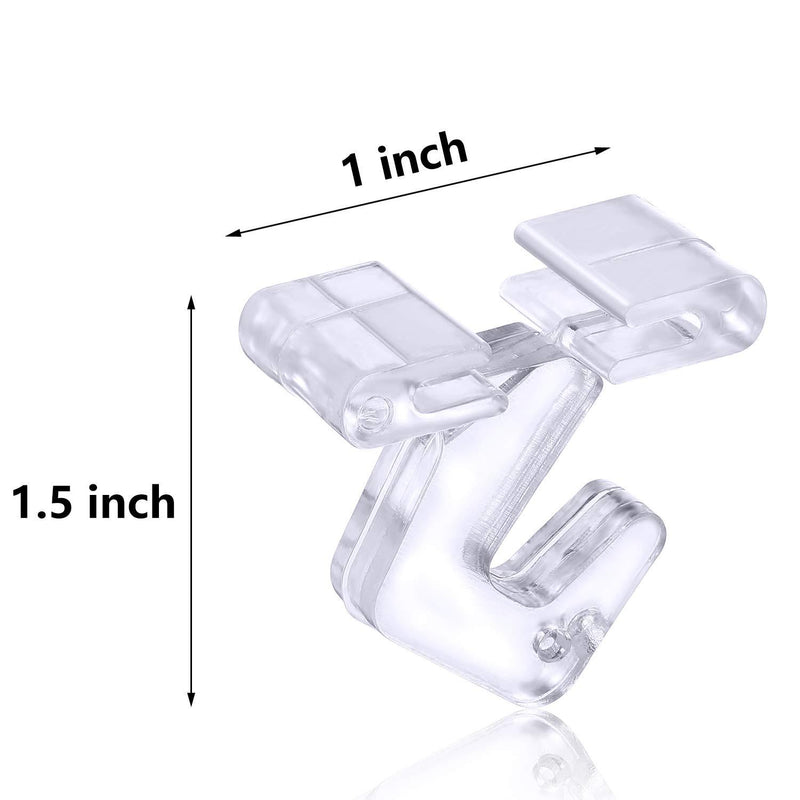 Clear Drop Ceiling Hooks Polycarbonate Ceiling Hanger T-Bar Track Clip Suspended Ceiling Hooks for Hanging Plants Office Signs Decorations (25) 25