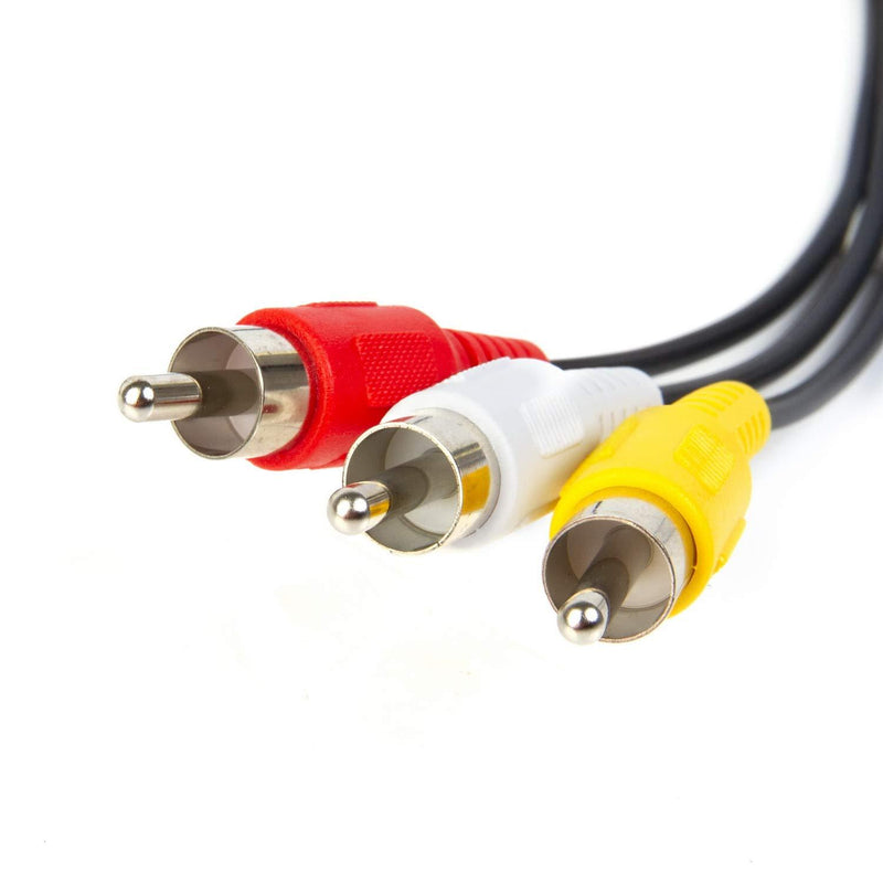 Xenocam 10FT RCA Audio/Video Composite Cable DVD/VCR/SAT Yellow/White/red connectors 3 Male to 3 Male 10 FT