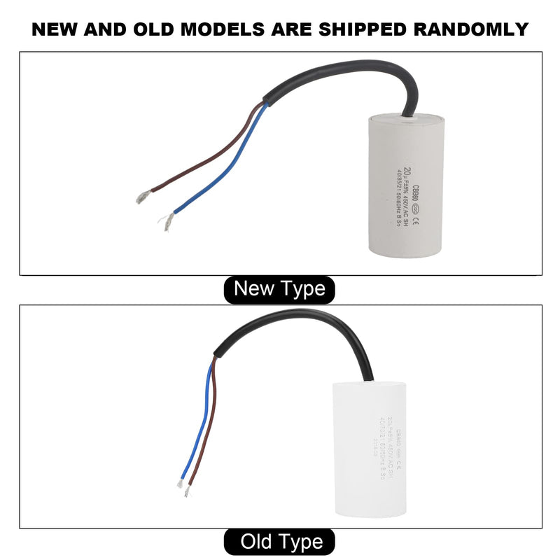 Starting capacitor, CBB60 capacitor 20µf 450V capacitor motor starting capacitor motor running capacitor microfarad capacitor with wire line CBB60 450V 20uF cable