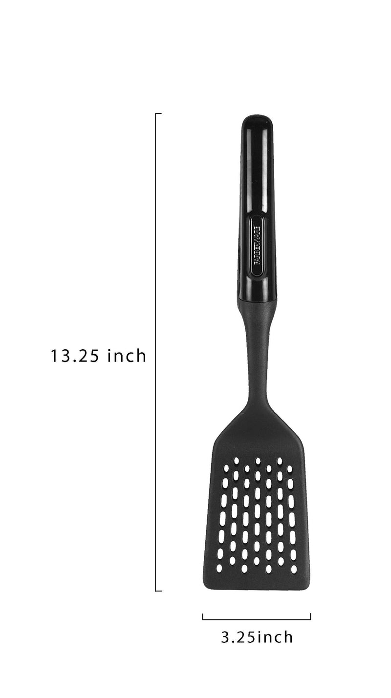 Farberware Professional Heat Resistant Nylon Slotted Turner - Safe for Non-Stick Cookware, Black