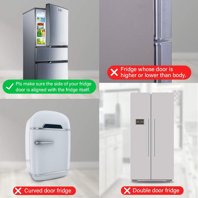 EUDEMON Home Refrigerator Fridge Freezer Door Lock Latch Catch Toddler Kids Child Baby Safety Lock Easy to Install and Use 3M VHB Adhesive no Tools Need or Drill (Greyï¼Œ1 Pack) Grey