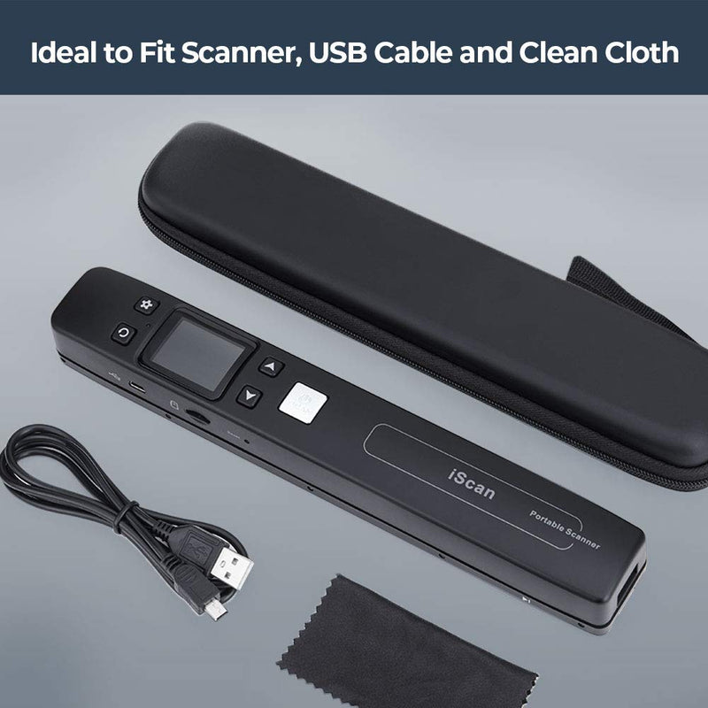 10.5“ x 1.6” x 1.2“ Hard Travel Case for Iscan/Vupoint/MUNBYN Magic Wand Portable Scanner, Shockproof/Water Resistant/Pressure-Proof, Ideal for Fitting Scanner, USB Cable, Clean Cloth Together