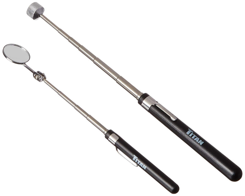 Titan 11065 Utility Tool Set - 3 Piece Pick Up Tool, Inspection Mirror, and Magnetic Tray