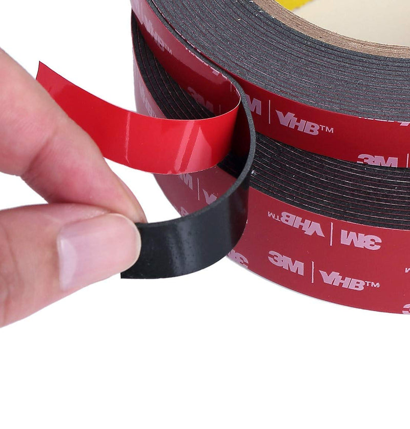 (1 Pack) 3M 0.5 Inch Width 15 Ft Length VHB 5952 Black Heavy Duty Multipurpose Double Sided Tape 1