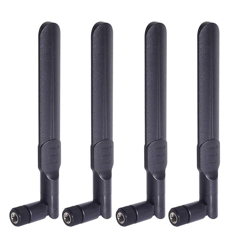Bingfu Dual Band WiFi 2.4GHz 5GHz 5.8GHz 8dBi MIMO RP-SMA Male Antenna (4-Pack) for WiFi Router Wireless Network Card USB Adapter Security IP Camera Video Surveillance Monitor 4-Pack