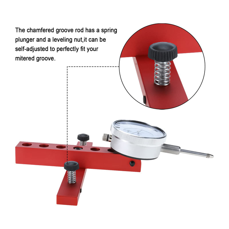 NORJIN Table Saw Dial Indicator Gauge, Table Saw Gauge for Aligning and Calibrating Work Shop Machinery, 0.01in Resolution