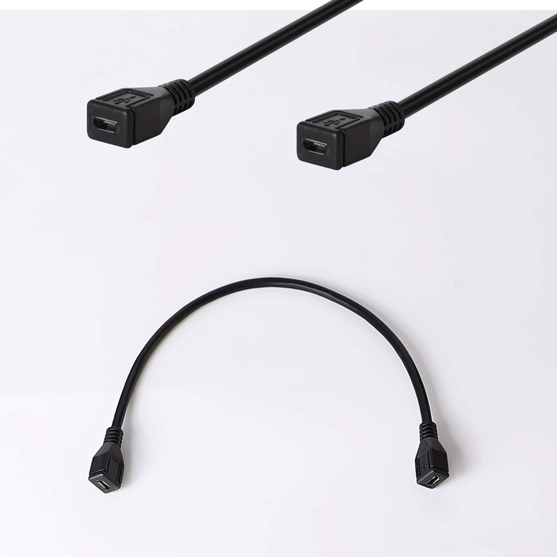 Inovat 25cm USB 2.0 Micro 5 Pin 5P Female to Female Socket Short Extension Adapter Cable