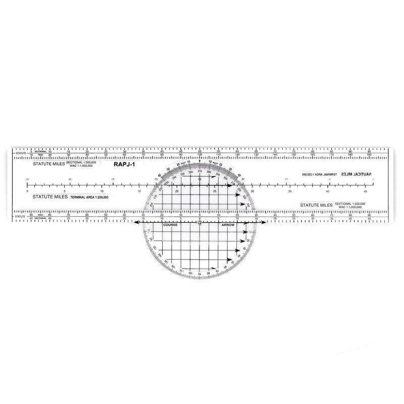 Aviation Plotter Aviation Slide Ruler with 8 Functions for Pilot Student Accessories, Rotating Azimuth Plotter, WAC Charts, Air Navigation Plotter for Navigation Purposes