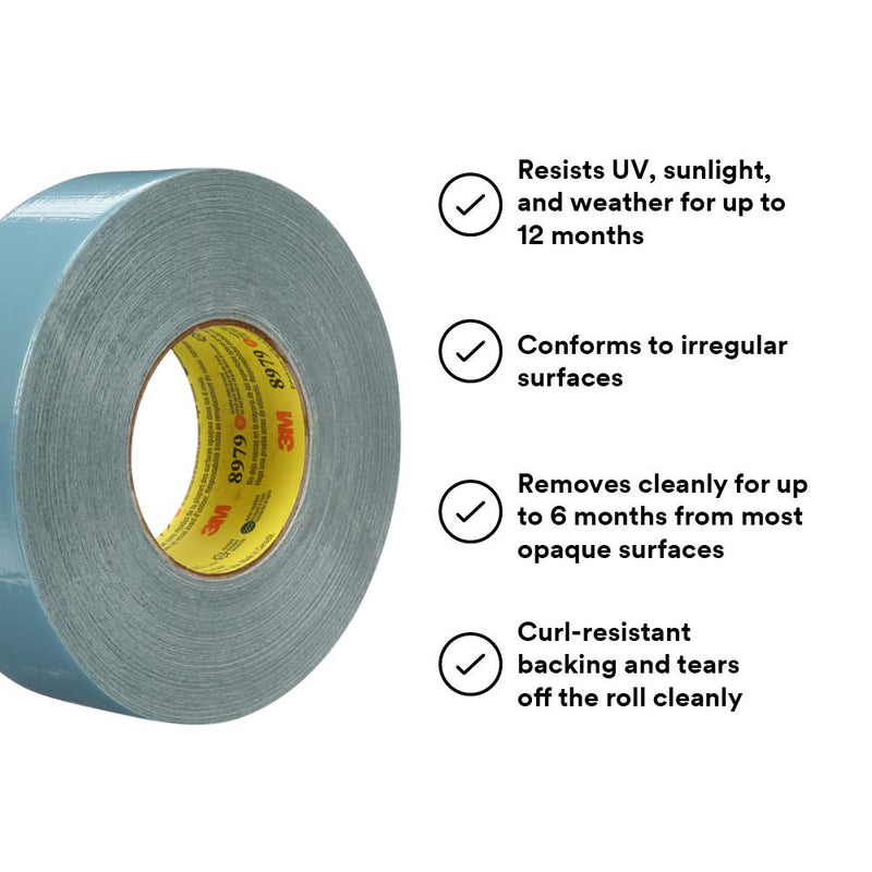 3M 8979 Performance Plus Duct Tape, Slate Blue, 48 mm x 22.8 m x 12.1 mil – High Performance Tape for Splicing/Taping Insulation, Capping Pipe, Temporary Repair and More, 1 Pack 2 in. x 25 yds