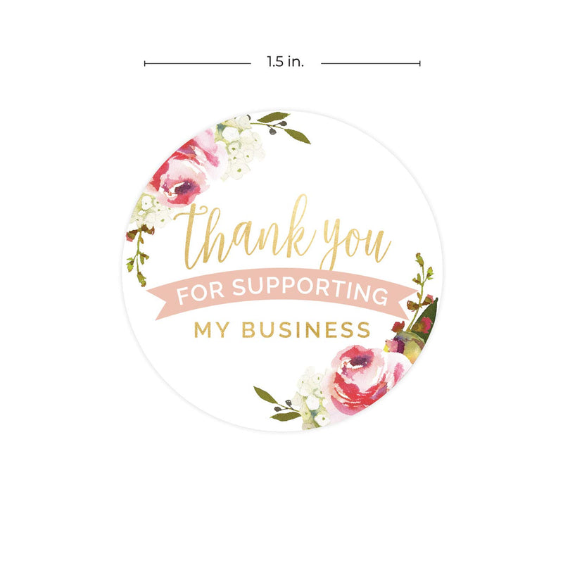 Thank You for Supporting My Business Label / 500 1.5" Small Business Labels