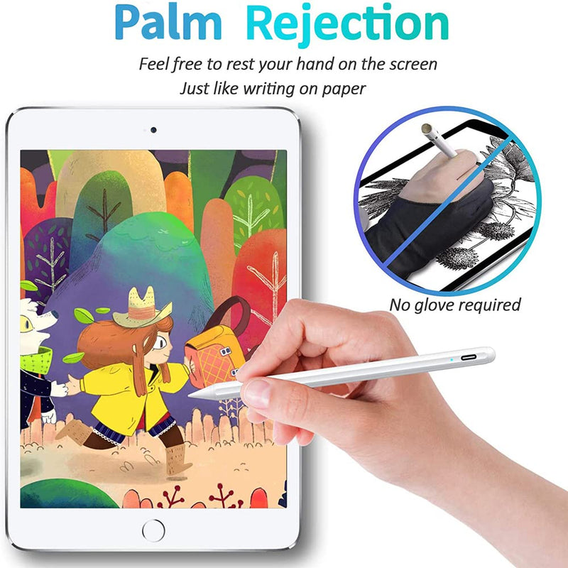 Stylus Pen for Apple iPad with Palm Rejection and Magnetic.Digital Pencil for IPad 2018-2021,for iPad 6/7/8th/9th,Air/4th, Mini 5th/6th,iPad Pro 3rd/4th (11"&12.9"),Precise Drawing and Writing White 2nd Gen