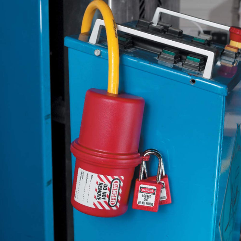 Master Lock 488 Lockout Tagout Electrical Plug Lockout, 220 - 550 Volts Red