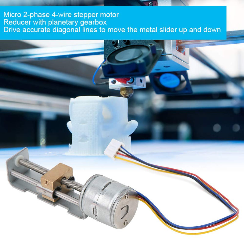 Mini Linear Lead Screw Nut Slider 2‑Phase 4‑Wire Stepper Motor Linear Screw Slide Table Slider Stroke 34mm
