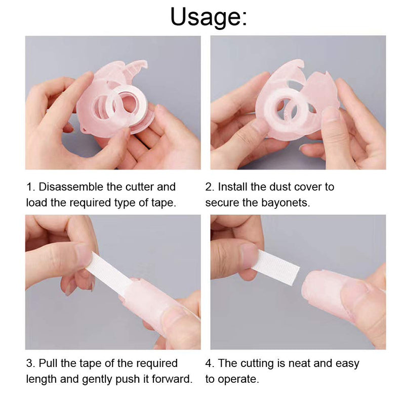 Tape Dispenser, Eyelash Extensions Tape Dispenser Lash Extension Supplies Eyelash Grafting Adhesive Tape Cutter for Grafting Eyelashes Extension Tool Professional Handheld Donut Tape Dispenser