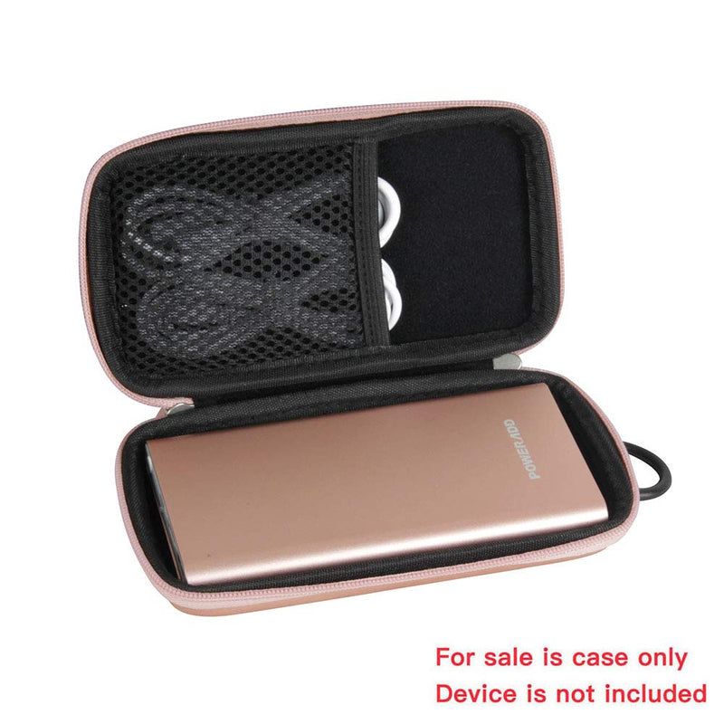 Hermitshell Hard Travel Case fits EnergyCell/POWERADD Pilot 4GS 12000mAh 8-Pin Input Portable Charger (Rose Gold) Rose Gold