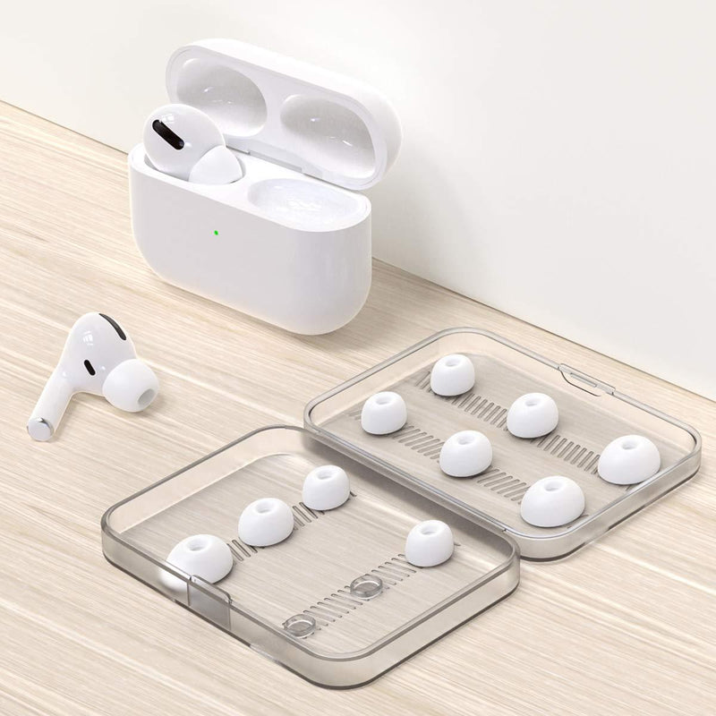 Link Dream 12 Pieces Replacement Ear Tips for AirPods Pro Silicon Ear Buds Tips with Portable Storage Box (White)