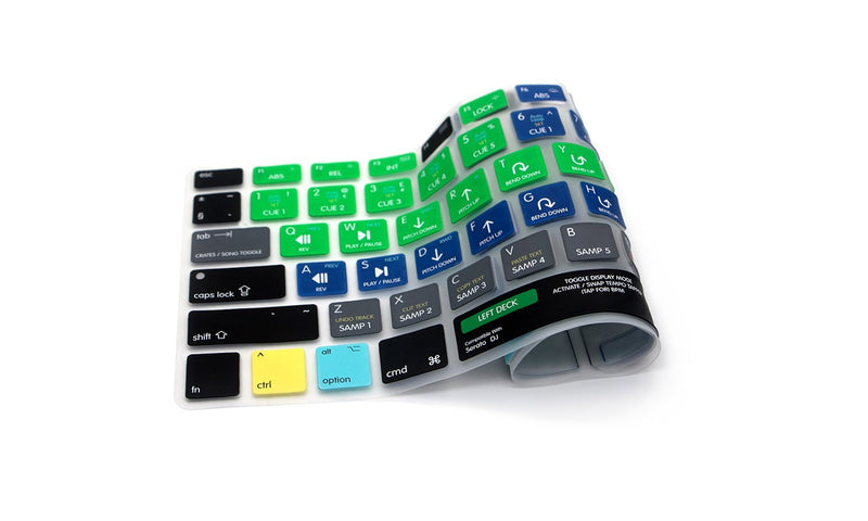 HRH Serato DJ Functional Shortcuts Hotkey Silicone Keyboard Cover Skin for MacBook Air 13,for MacBook Pro13/15/17 (with or w/Out Retina Display, 2015 or Older Version)&for iMac Older,USA/European