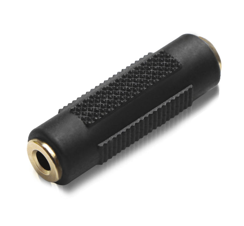 Mini Skater Stereo Coupler 3.5 mm Audio Coupler Female to Female Adapter Connectors Pack of 5