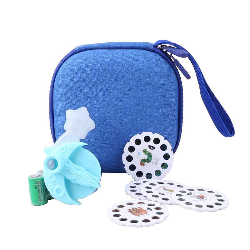 Aenllosi Hard Carrying Case Replacement for Moonlite Projector Gift Pack fits upto 20 Stories (blue) blue