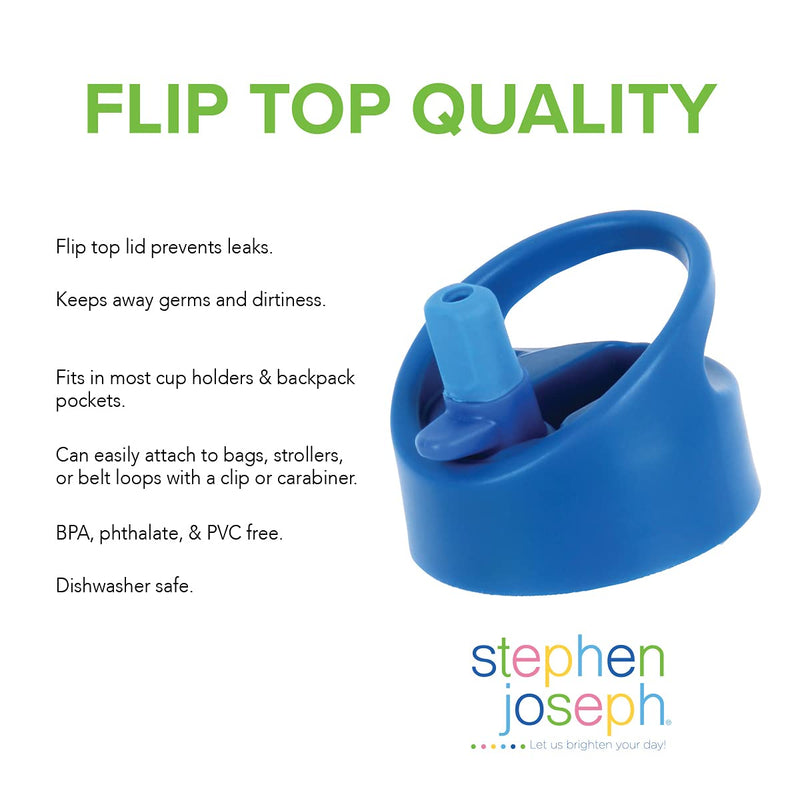 Stephen Joseph Flip Top Bottle, One Size(Pack of 1), SHARK