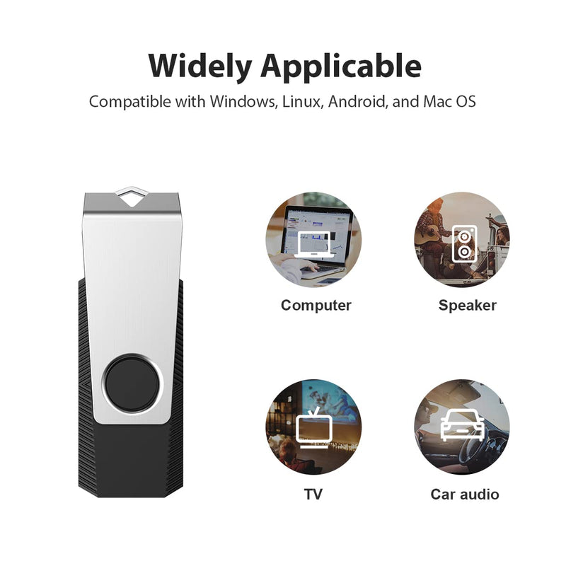 Aiibe 128GB Flash Drive 2 Pack 128GB USB Flash Drive Thumb Drive Zip Drive USB 2.0 Memory Stick USB Drive with Keychain (128G, 2 Colors: Black Green)