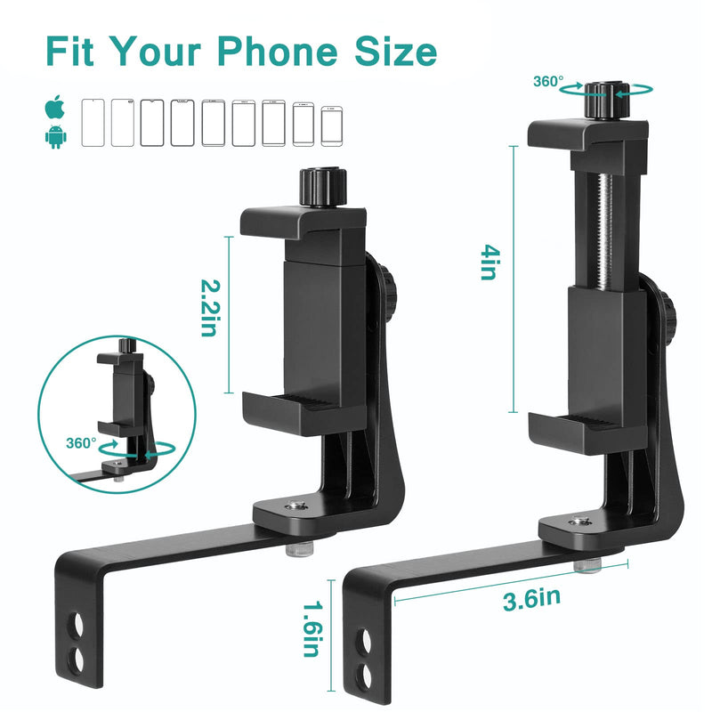 KEAUP Universal Cell Phone Holder Mount 360° Smartphone Compound Bow Adapter for Smartphone Camera 2 Installation Methods