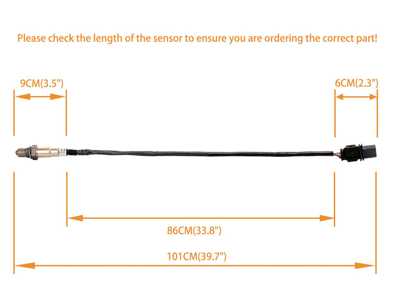 LSU 4.9 Lambda WideBand O2 Oxygen Sensor | for AEM 30-4110 30-0300 30-0310 - X Series AFR Inline Controller - UEGO A/F Ratio Wideband 02 Gauge | Replace# 17025, 0258017025