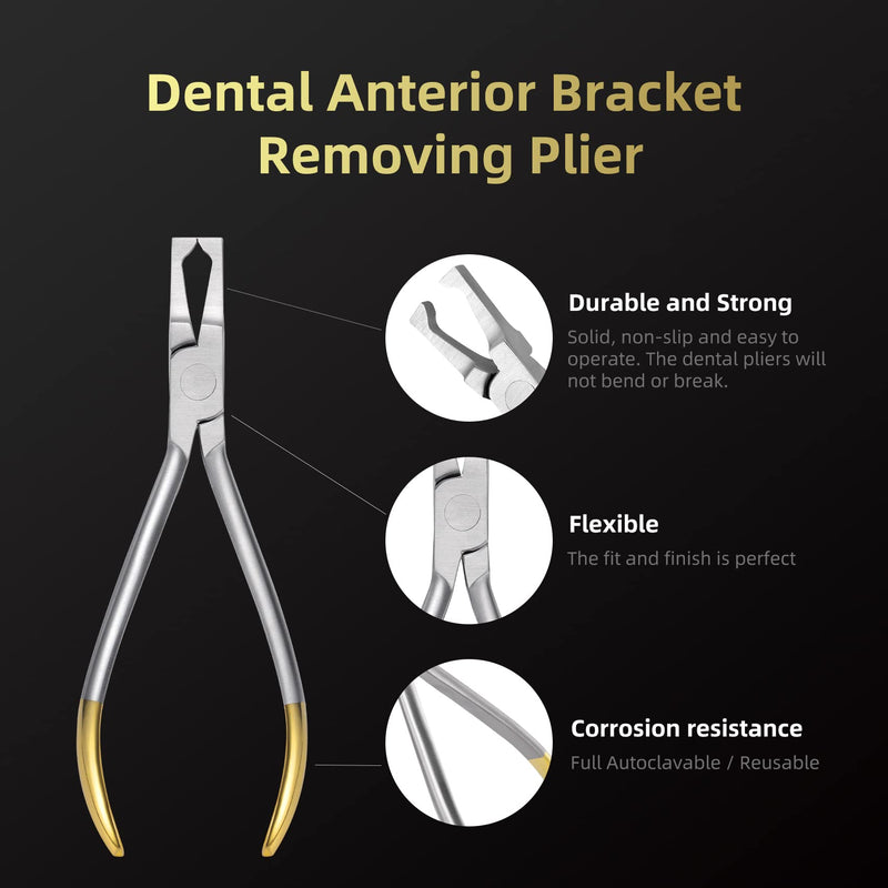 Anterior Bracket Removing Plier, Orthodontic Braces Removal Tools, Straight Bracket Remover Surgical Instrument Clamp