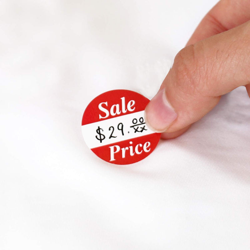 SmartSign "Sale Price" Roll of 500 Circular Removable Labels | 1" x 1" Semi-Gloss Paper