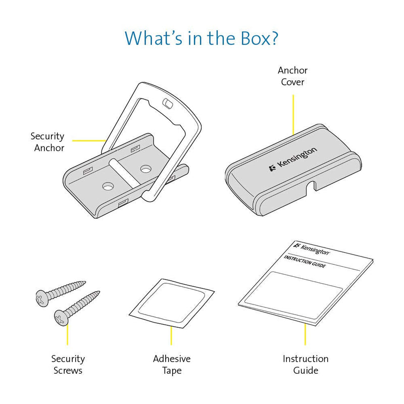 Kensington Desk Mount Anchor Accessory for Cable Locks (K64613WW)
