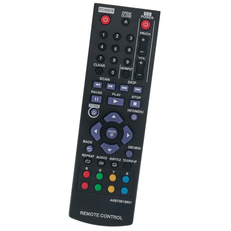 AKB73615801 Replacement Remote Control Applicable for LG BP125 BP320 BP220 BP200 BP325W BP125 BP220N BP320N BP325 Blu-ray Disc DVD Player