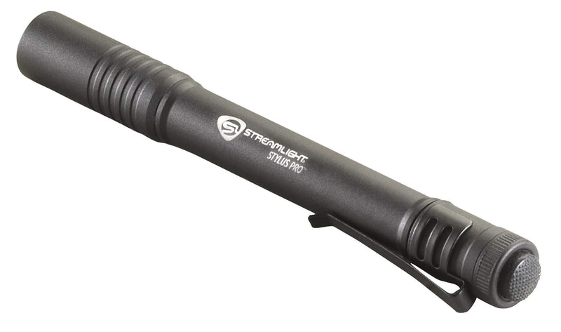 66118 Stylus Pro LED Pen Light with Holster, Black Black w/White LED 2x AAA Alkaline Batteries Penlight