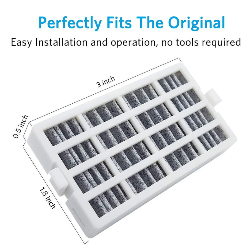 W10311524 4-PACK Air Filter Replacement for Whirlpool Refrigerator, Also Fits 2319308, W10335147, W10335147A, W10335147, W10315189, 1876318, AIR1, FreshFlow Air Filter, AP4538127, AH2580853, EA2580853