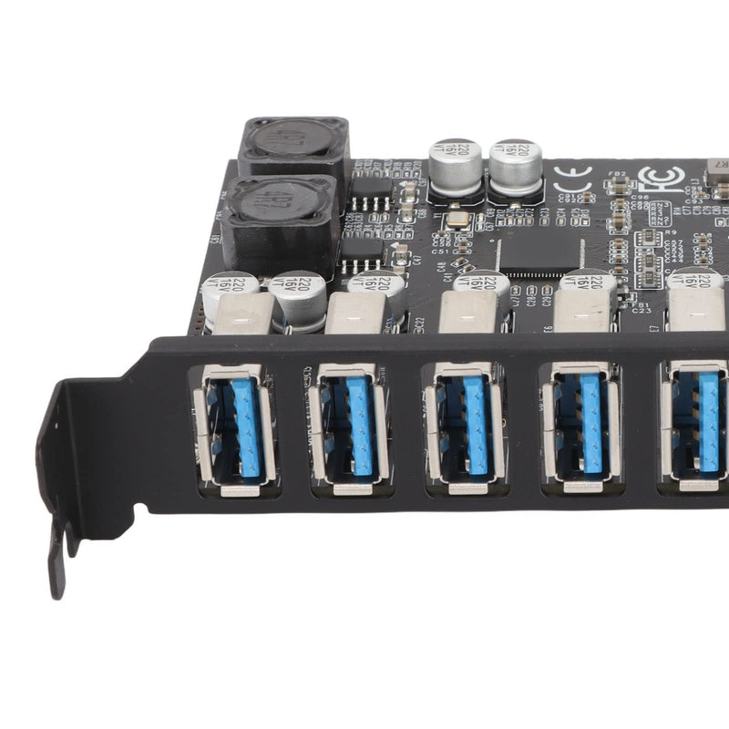 Dpofirs PCIE to USB 3.2 7 Port Expansion Card, PCI Express USB Add in Card, Internal USB 3.2 7 Port Front Expansion Card for Win XP Win 7 Win 8 Win 10 Win 11 Linux