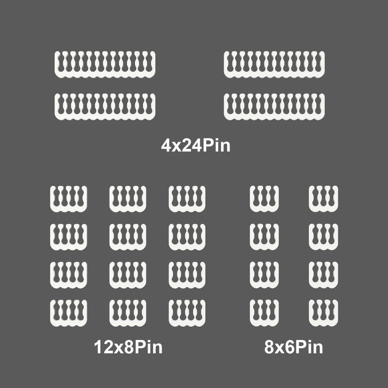 Qingsea Extension Cable Comb One Set Including 4 x 24-pin, 12 x 8-pin, 8 x 6-pin for 3.6mm Cable（White） White