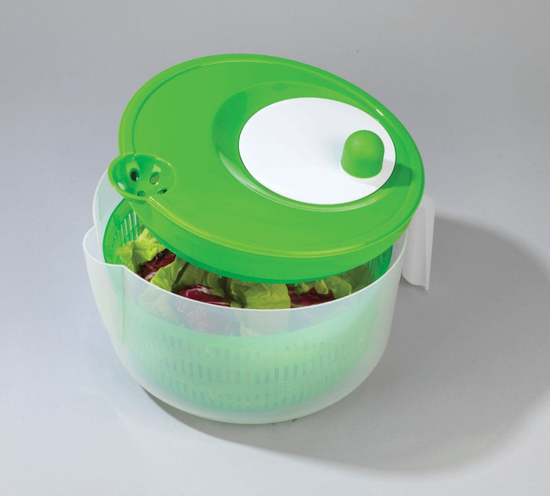 GoodCook BPA-Free Plastic 5-Qt. Capacity Deluxe Salad Spinner with Rotary Turn Knob 1 Green