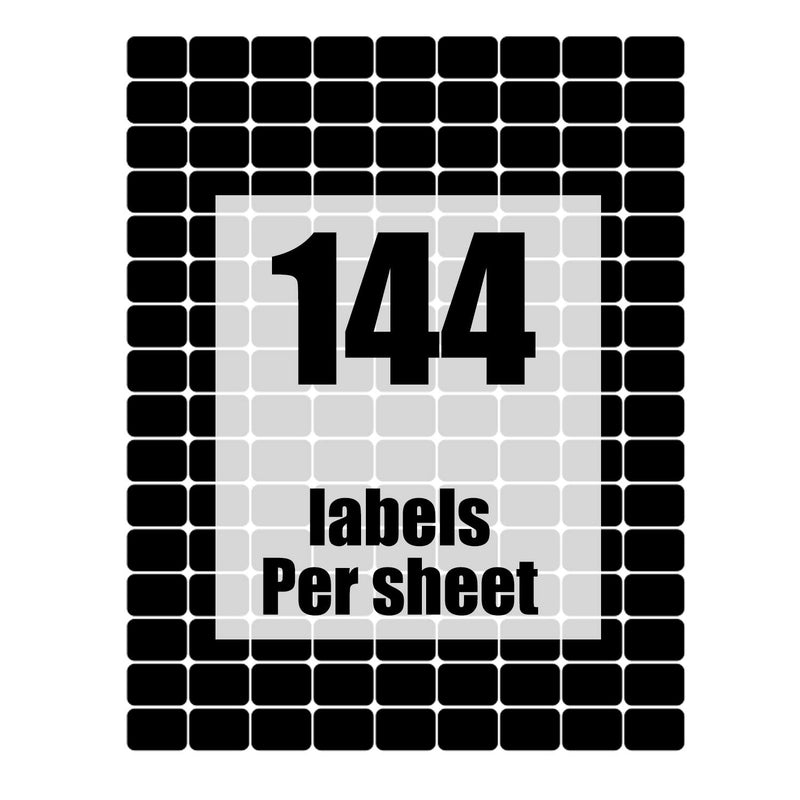 1440 Pcs 1/2" x 3/4" Rectangle Color Coding Dot Labels , 9 Bright Neon Colors 0.5 x 0.75 Inches Rectangular Stickers , 8 1/2" x 11" Sheet （ 10 Sheet ） Assorted Multi-color 1440 Pack