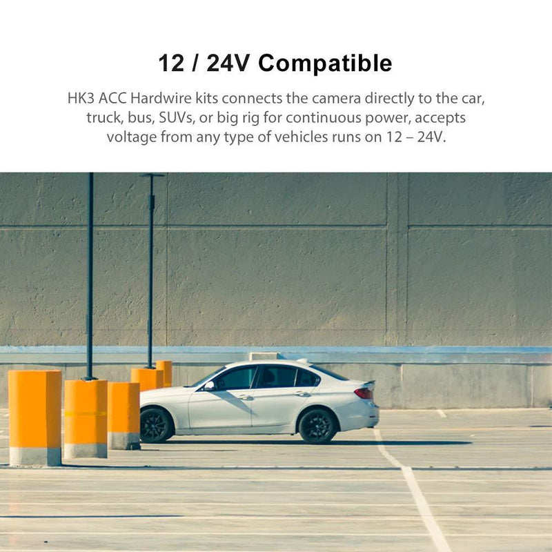 VIOFO HK3 ACC Hardwire Kit for A129, A129 Plus, A129 PRO, A129 IR, A119V3, Enables Parking Mode, Low Voltage Protection