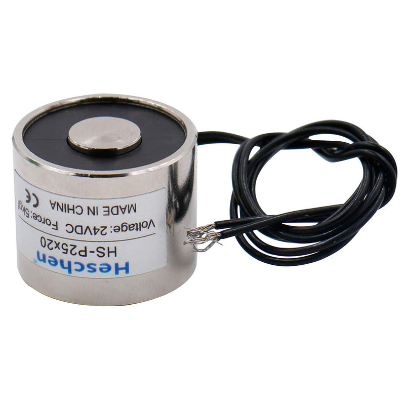 Heschen electromagnet magnet P25/20, outer diameter: 25 mm, DC 24 V, 5 kg