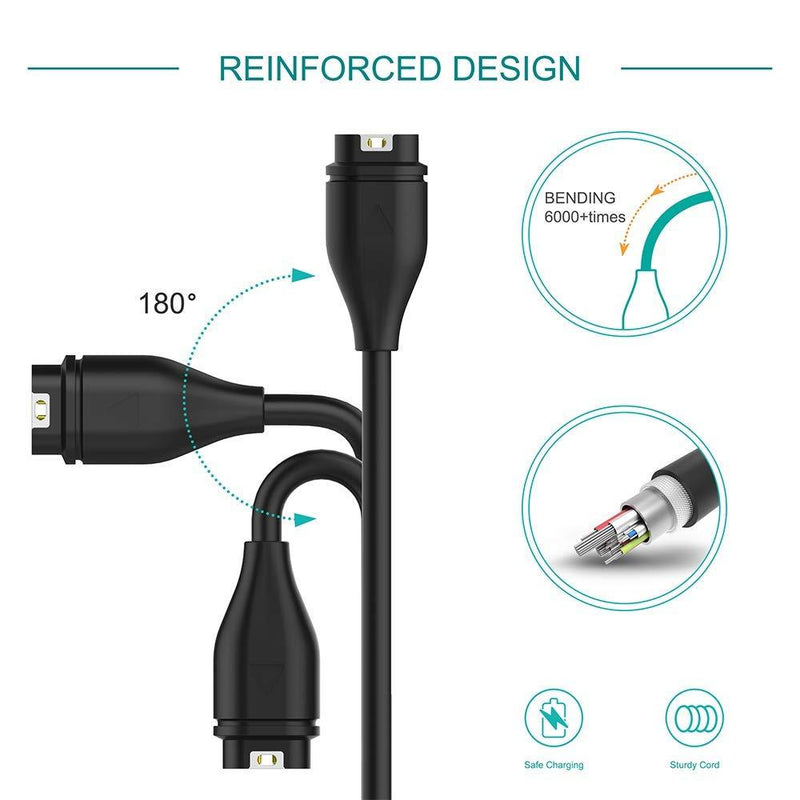 Compatible with Garmin Vivoactive 3 Vivoactive 4 4S Charger Replacement USB Data Charging Clip for Vivoactive 3 GPS Smartwatch
