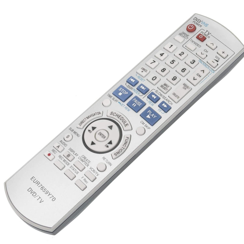 New EUR7659Y70 Replace Remote Control fit for Panasonic DVD VCR Recorder DMR-ES45 DMR-ES46 DMR-ES45V DMR-ES46V DMR-ES46VS DMR-ES35V DMR-ES35VP DMR-ES35VPC DMR-ES36V DMR-ES35 DMR-ES25 DMR-ES25S