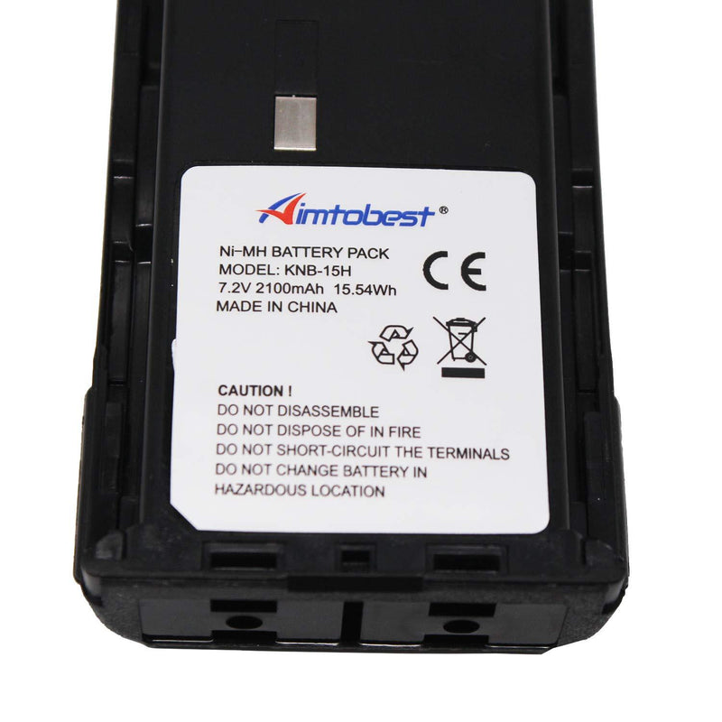 KNB-15 KNB-15A KNB-15H KNB-14 2100mAh Ni-MH Battery Compatible for Kenwood TK-260 TK-260G TK-270G TK-272G TK-360 TK-370G TK-372G TK-2100 TK-2102 TK-2107 TK-3100 TK-3101 TK-3102 TK-3107