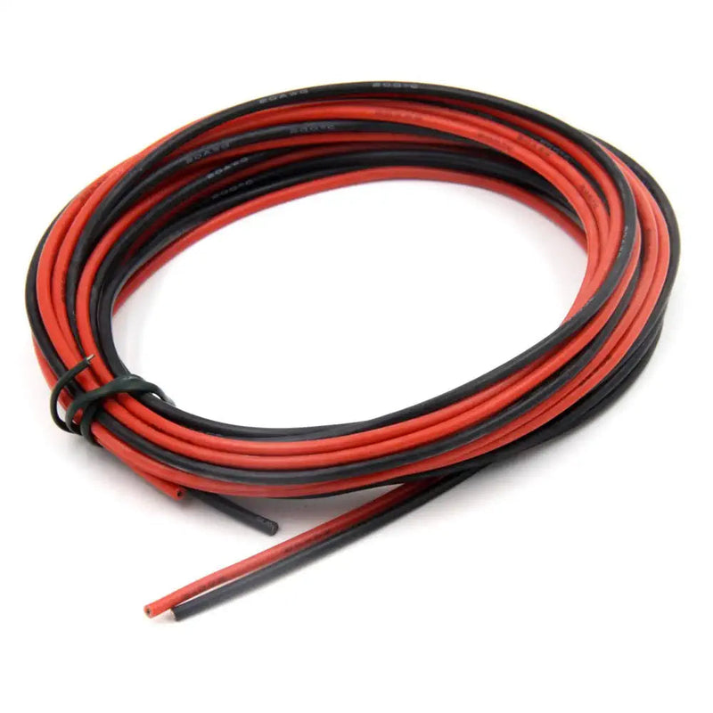 Electrical Wire 20 AWG 20 Gauge Silicone Wire Hook Up wire Cable 20 Feet [10 ft Black And 10 ft Red] - Soft and Flexible 100 Strands 0.08mm of Tinned copper wire High Temperature Resistant (20AWG) 20AWG
